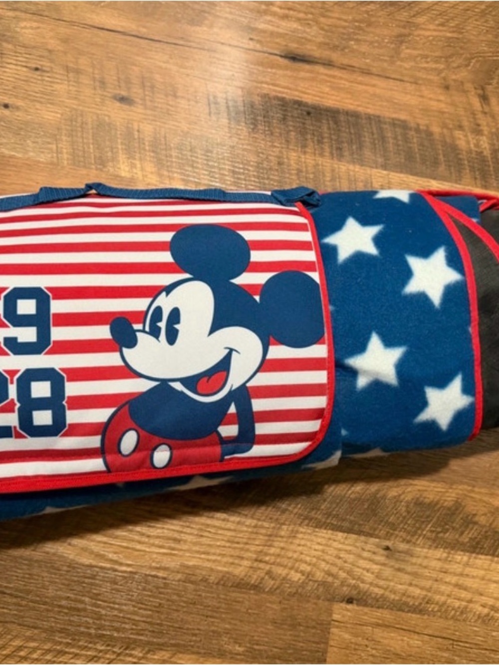 Mickey Mouse Red, White & Blue Star Print Picnic blanket